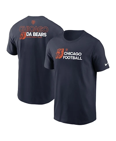 Nike Men's Navy Chicago Bears Outline T-Shirt