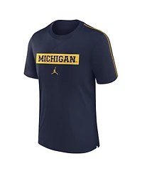 Jordan Men's Navy Michigan Wolverines 2024/25 Sideline Player Performance Tri-Blend T-Shirt