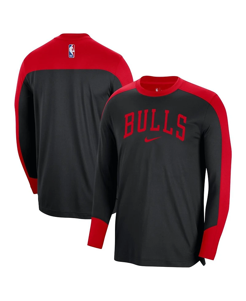 Nike Men's Black Chicago Bulls 2024/25 Authentic Pre-Game Legend Long Sleeve Shooting T-Shirt