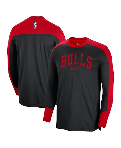 Nike Men's Black Chicago Bulls 2024/25 Authentic Pre-Game Legend Long Sleeve Shooting T-Shirt