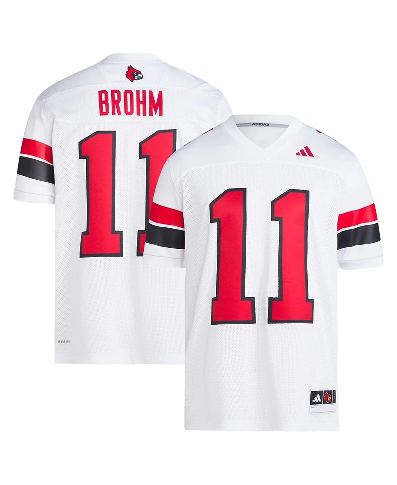 Adidas Men's Jeff Brohm White Louisville Cardinals Football Icon Premier Jersey