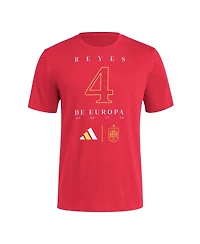Adidas Men's Red Spain National Team 2024 European Champions T-Shirt