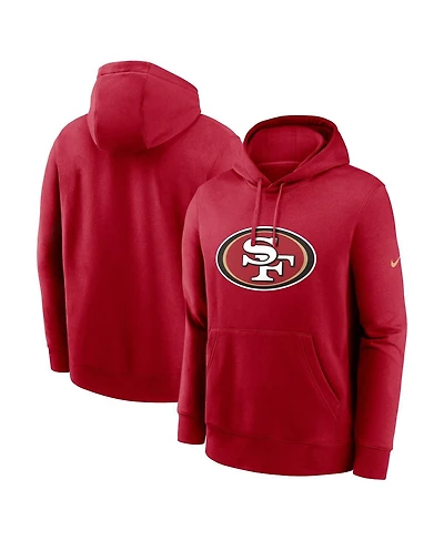 Nike Men's Scarlet San Francisco 49ers Club Logo Pullover Hoodie