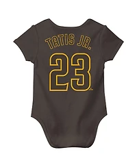 Nike Baby Fernando Tatis Jr. Brown San Diego Padres Fuse Name Number Bodysuit