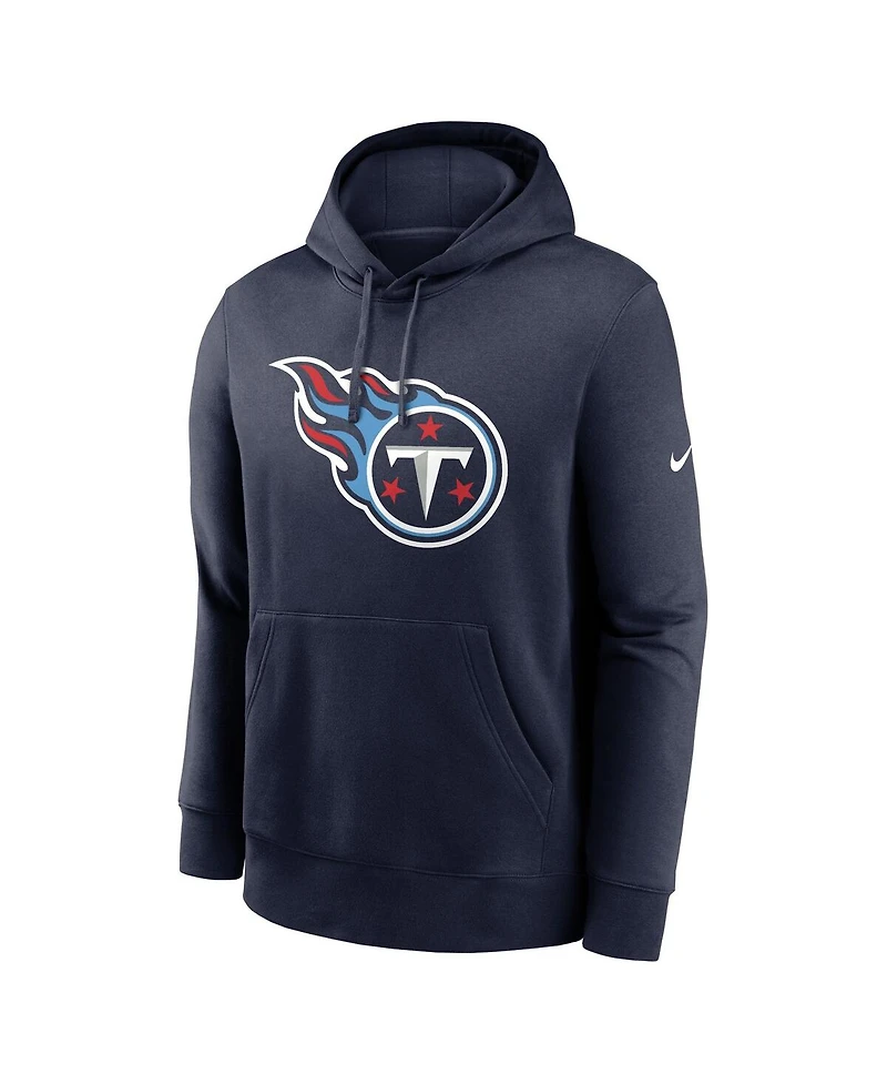 Nike Men's Navy Tennessee Titans Club Logo Pullover Hoodie