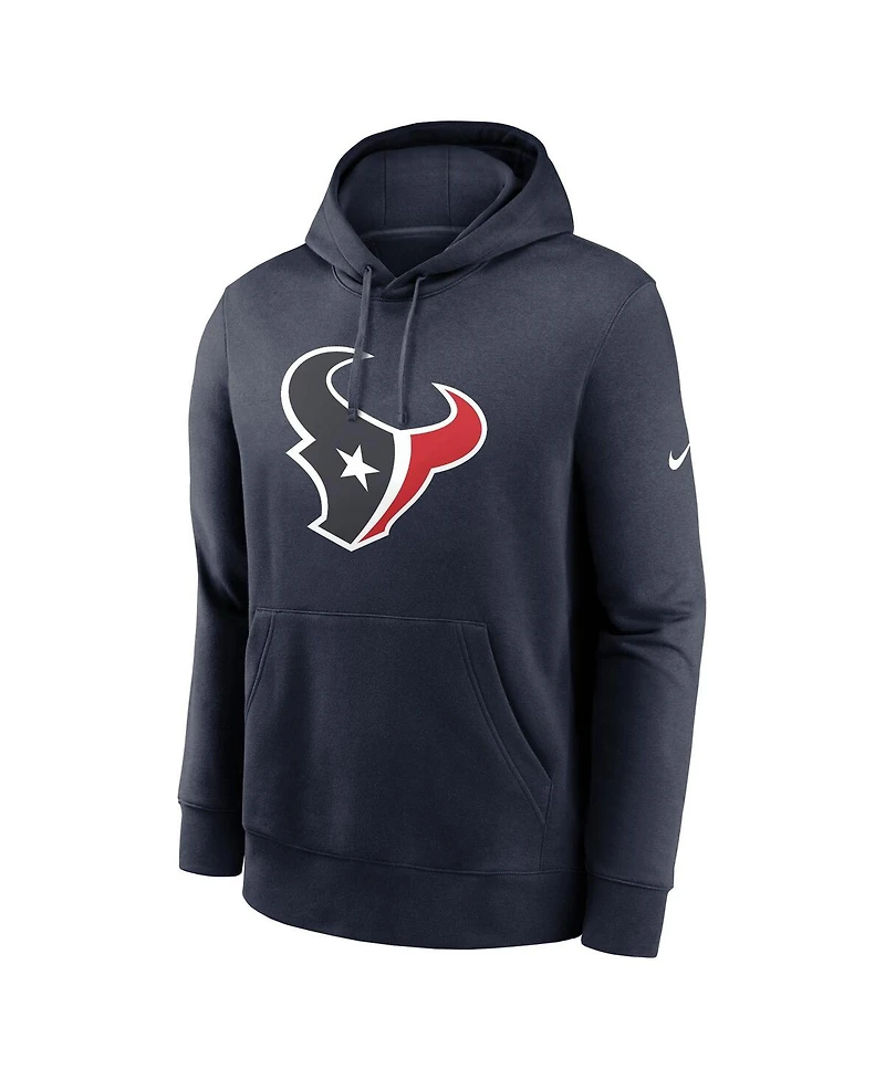 Nike Men's Navy Houston Texans Club Logo Pullover Hoodie