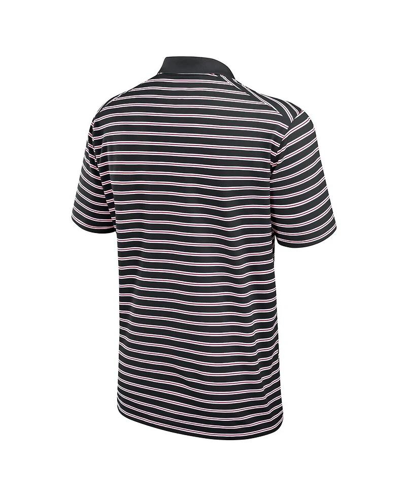 Nike Men's Black/White Ohio State Buckeyes Primetime Victory Striped Performance Polo