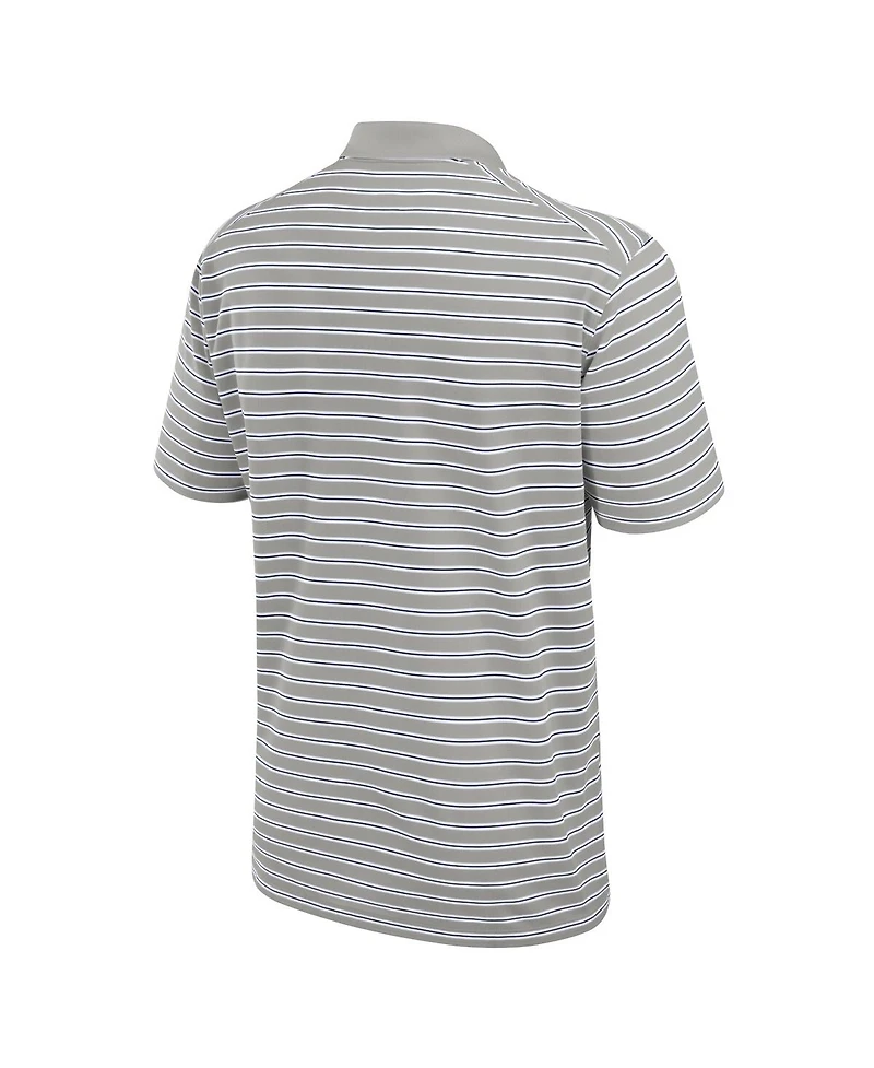 Nike Men's Pewter/White Penn State Nittany Lions Primetime Victory Striped Performance Polo