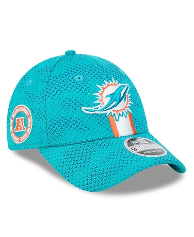 New Era Men's Aqua Miami Dolphins 2024 Sideline 9FORTY Stretch-Snap Hat