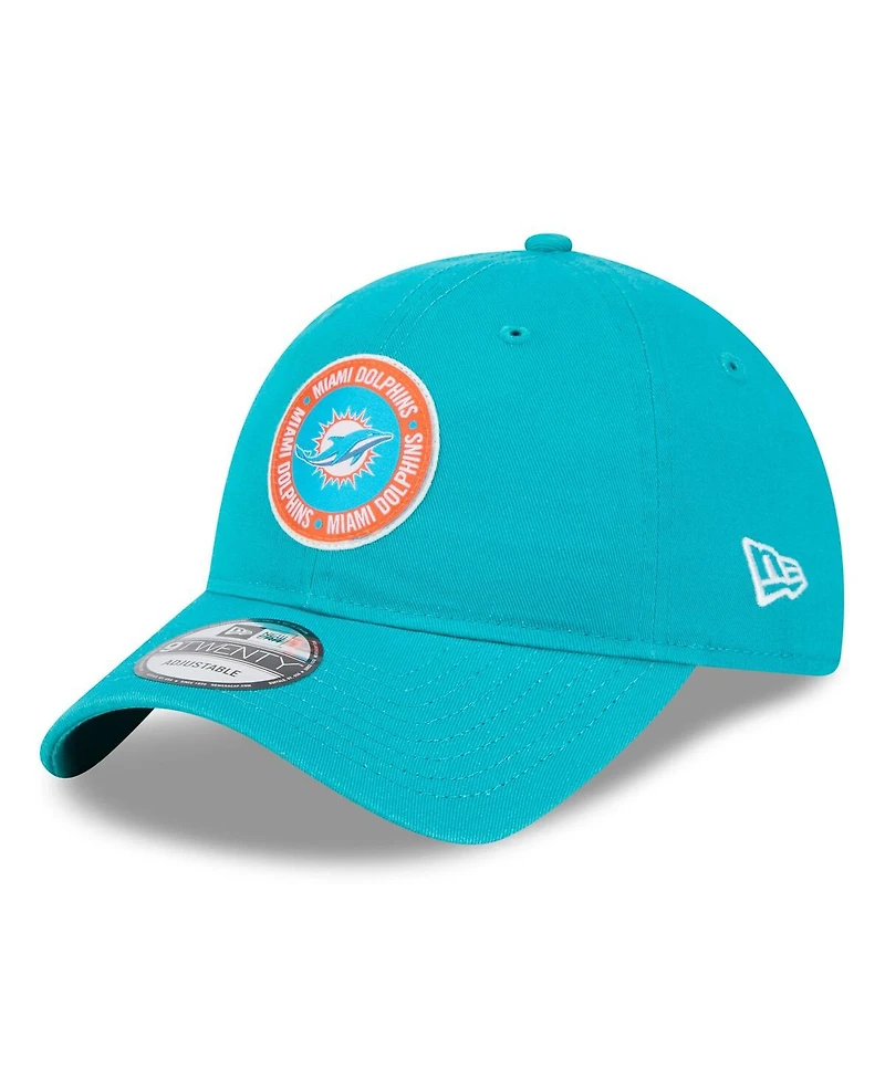 New Era Men's Aqua Miami Dolphins 2024 Sideline 9TWENTY Adjustable Hat