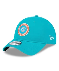 New Era Men's Aqua Miami Dolphins 2024 Sideline 9TWENTY Adjustable Hat