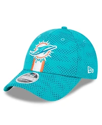 New Era Men's Aqua Miami Dolphins 2024 Sideline 9FORTY Stretch-Snap Hat