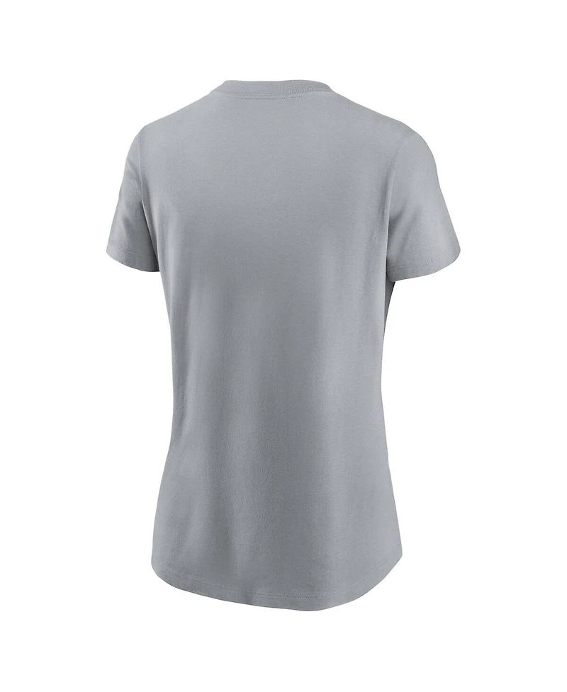 Nike Women's Gray Miami Dolphins 2023 Nfl Playoffs Iconic T-Shirt