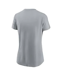 Nike Women's Gray Miami Dolphins 2023 Nfl Playoffs Iconic T-Shirt