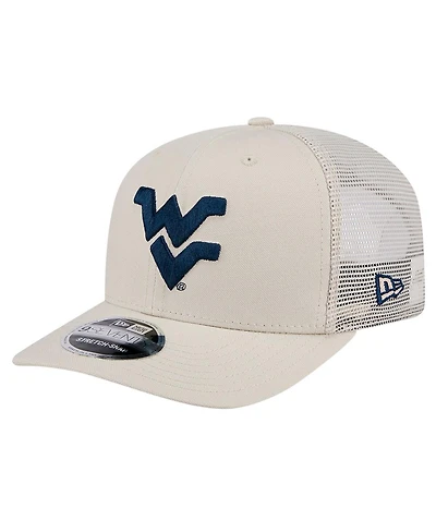 New Era Men's Natural West Virginia Mountaineers Canvas 9SEVENTY Stretch-Snap Hat
