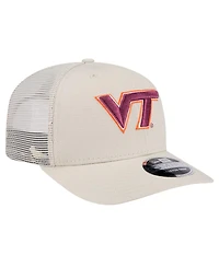 New Era Men's Natural Virginia Tech Hokies Canvas 9SEVENTY Stretch-Snap Hat