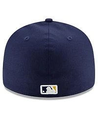New Era Men's Navy Milwaukee Brewers National Baseball Hall of Fame Low Profile 59FIFTY Fitted Hat