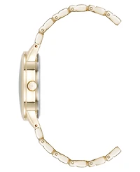 Anne Klein Women's Quartz Signature Round Roman Numeral Gold-Tone Alloy Metal Watch, 29mm