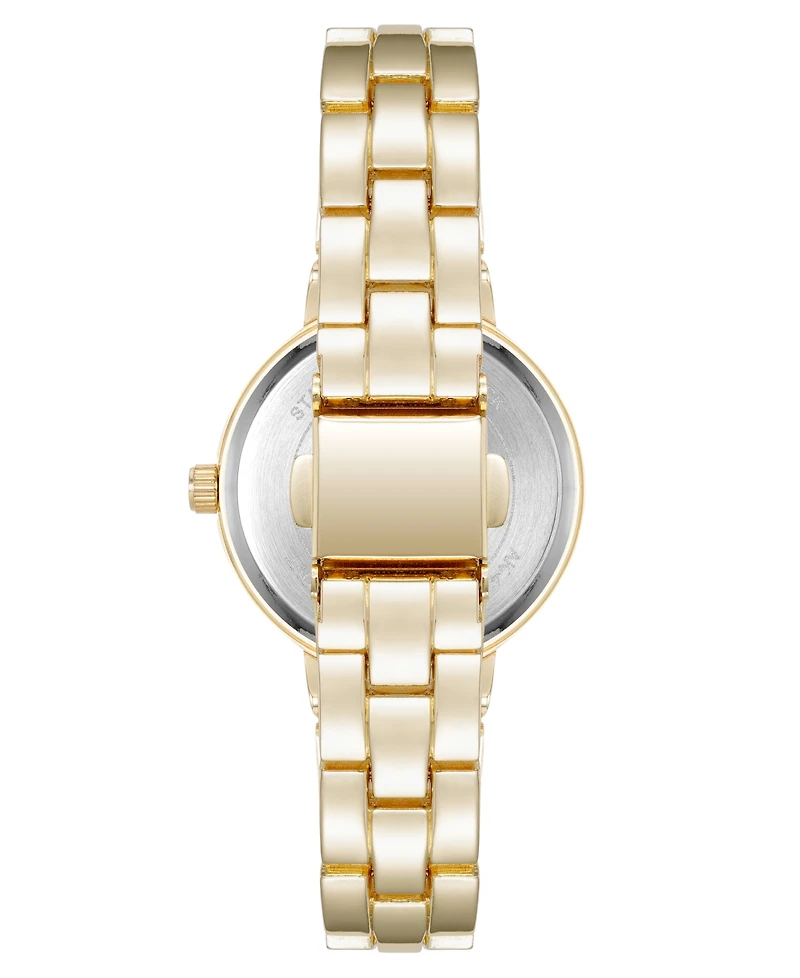 Anne Klein Women's Quartz Modern White Enamel and Gold-Tone Alloy Metal Watch, 30mm