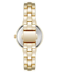 Anne Klein Women's Quartz Modern White Enamel and Gold-Tone Alloy Metal Watch, 30mm