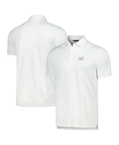 Levelwear Men's White Nhl 2023 Hockey Fights Cancer Core Logo Polo