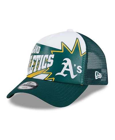 New Era Big Boys and Girls Green Oakland Athletics Boom 9FORTY Adjustable Hat