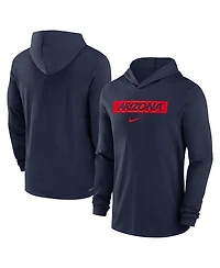 Nike Men's Arizona Wildcats Sideline Hoodie Performance Long Sleeve T-Shirt