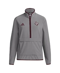 Adidas Men's Texas A M Aggies Coaches Sideline Half-Zip Jacket