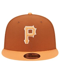 New Era Men's Brown Pittsburgh Pirates Spring Color Two-Tone 9FIFTY Snapback Hat