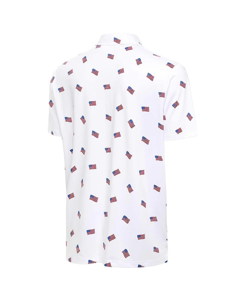 Antigua Men's White Boston Red Sox Americana Polo