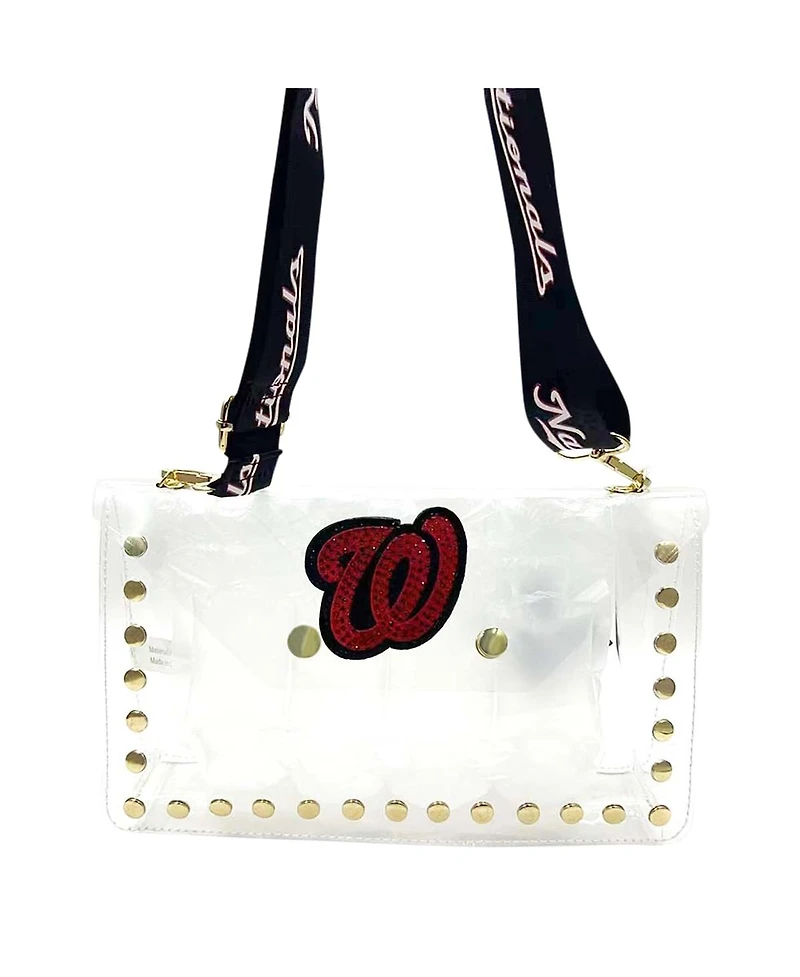 Cuce Washington Nationals Crystal Clear Envelope Crossbody Bag