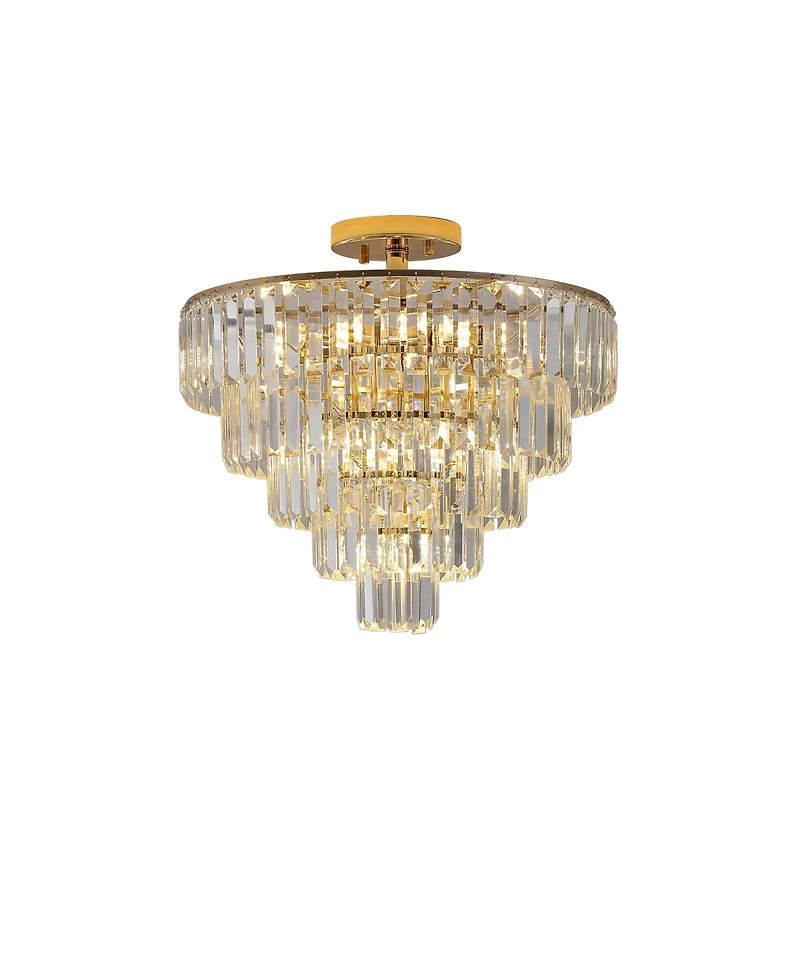 Streamdale 5-Tier Round Crystal Chandelier for Modern Home Decor