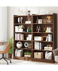 Tribesigns 78-inch Tall Bookcase, Modern 7-Tier White Library Bookshelf with Storage Shelves, Large Open Bookcases Wood Display Shelving Unit