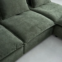 Streamdale Armless Upholstered Accent Chair with Adjustable Backrest