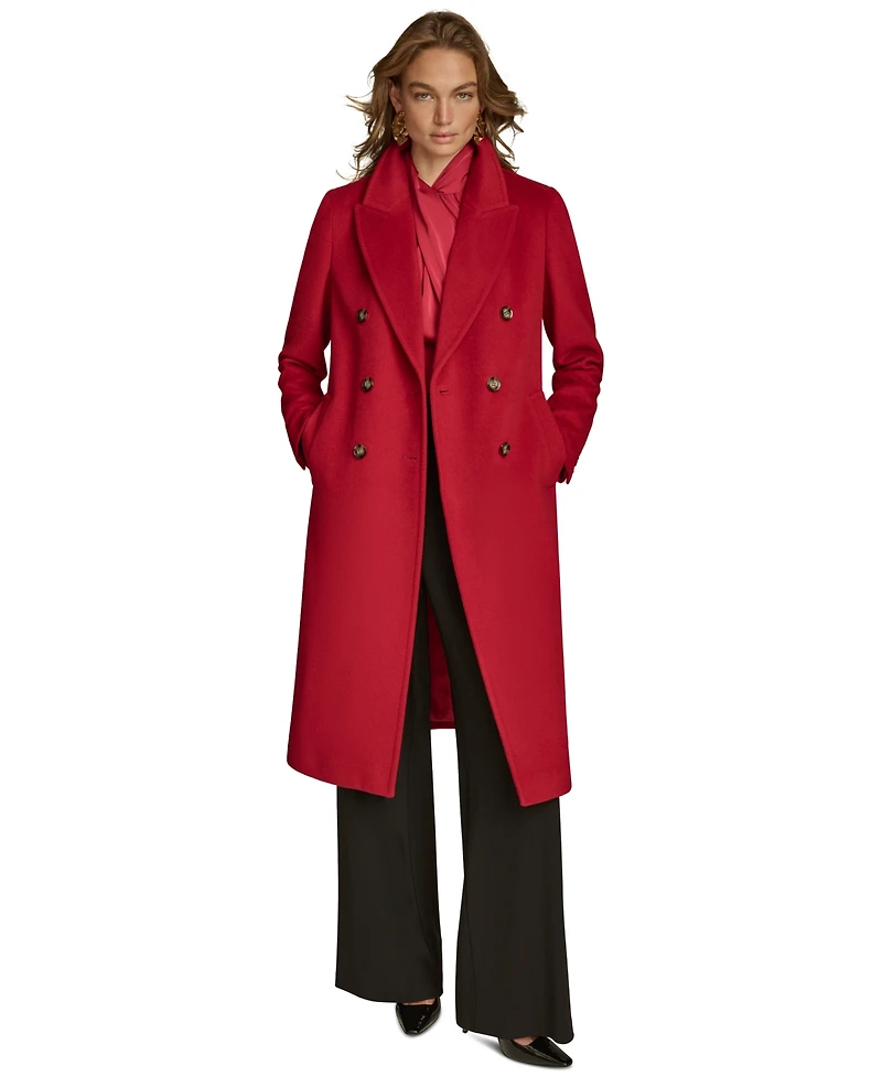 Donna Karan New York Women's Double-Breasted Reefer Coat