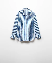 Mango Women's Cotton Striped Shirt