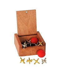 We Games Old-Fashioned Metal Jacks in a Wooden Box