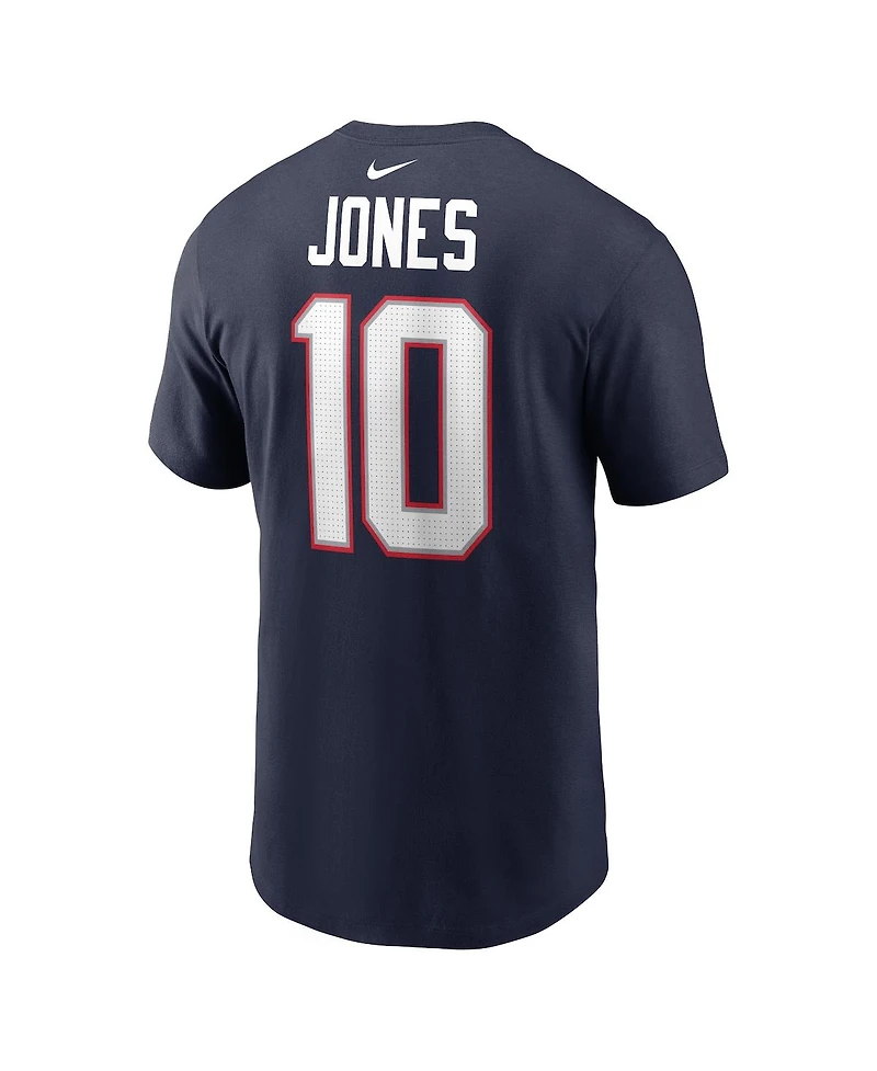 Nike Men's Mac Jones Navy New England Patriots Player Name Number T-Shirt