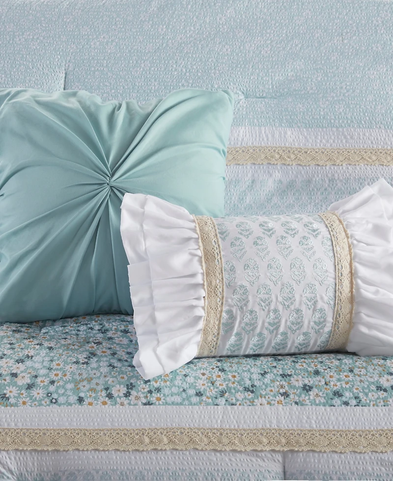 Madison Park Caralie Seersucker 5-Pc. Comforter Set, Full/Queen