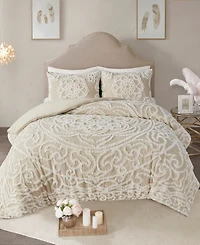 Madison Park Laetitia Medallion 3-Pc. Duvet Cover Set, Full/Queen