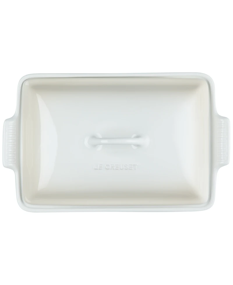 Le Creuset Stoneware Heritage Rectangular Covered Casserole, 4 Qt.