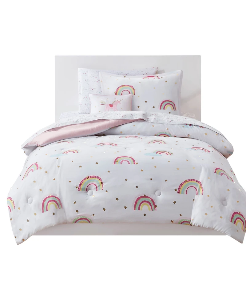 Mi Zone Kids Alicia Rainbow Metallic Stars 6-Pc. Comforter Set, Twin
