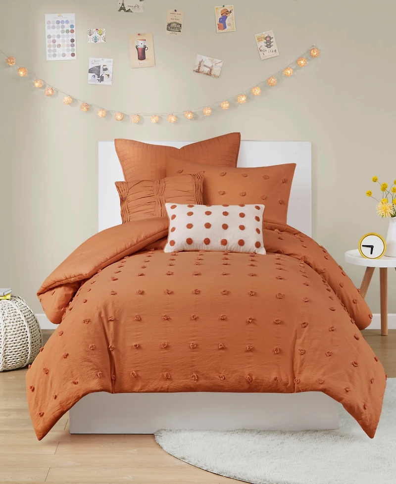 Intelligent Design Brooklyn Jacquard Cotton -Pc. Comforter Set