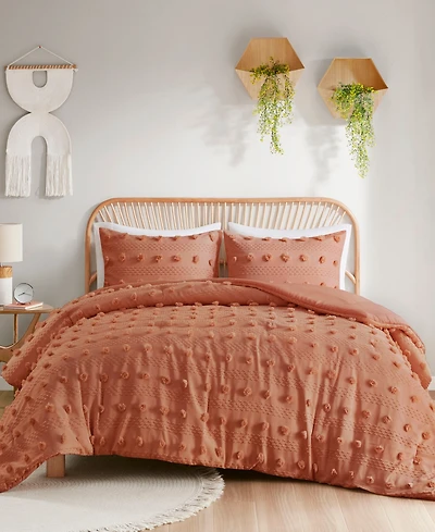 Intelligent Design Lucy Clip Jacquard 3-Piece Comforter Set, King/California King