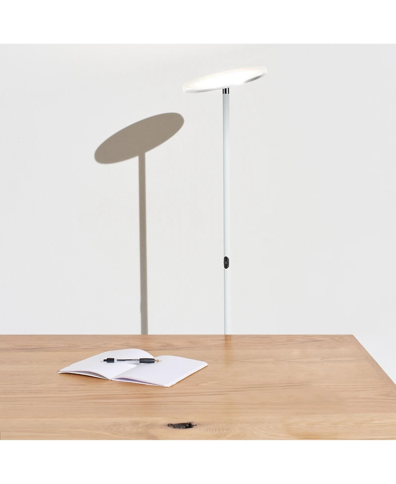 Sky 63" Super Bright Led Torchiere Modern Floor Lamp with Adjustable Head