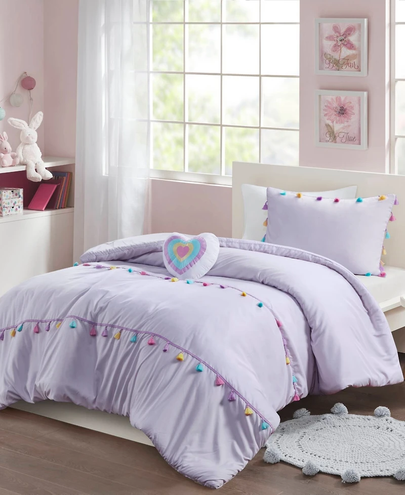 Intelligent Design Tessa Tassel 4-Pc. Comforter Set, Full/Queen