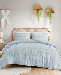 Intelligent Design Lucy Clip Jacquard 3-Piece Comforter Set, King/California King