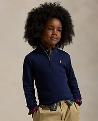 Polo Ralph Lauren Toddler and Little Boys Cotton Interlock Quarter-Zip Pullover shirt