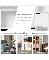 Sugift 6 Cubes Wood Storage Shelves Organization