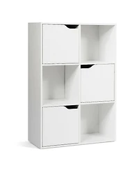Sugift 6 Cubes Wood Storage Shelves Organization